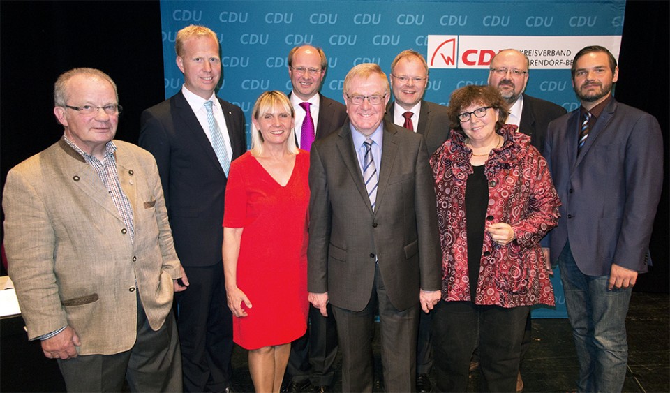 Der neu gewhlte Kreisvorstand des CDU-Kreisverbandes Warendorf-Beckum.
