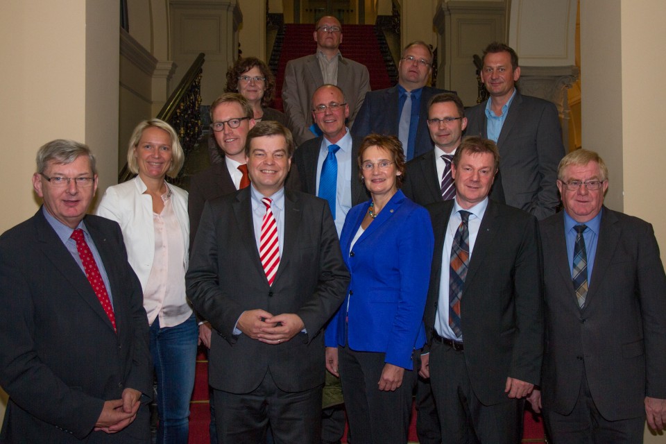 Die Politiker aus der Region Mnster-Hamm mit PSts Ferlemann im Verkehrsministerium.