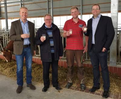 (v.l.) Henning Rehbaum MdL, Reinhold Sendker MdB, Christoph Hanning und Sebastian Sievers - (v.l.) Henning Rehbaum MdL, Reinhold Sendker MdB, Christoph Hanning und Sebastian Sievers