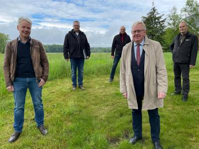 (v.l.n.r.) Manfred Inkmann, Klaus-Martin Decker, Hans-Georg Leiing, Reinhold Sendker MdB und Ludger Schlieper - (v.l.n.r.) Manfred Inkmann, Klaus-Martin Decker, Hans-Georg Leißing, Reinhold Sendker MdB und Ludger Schlieper