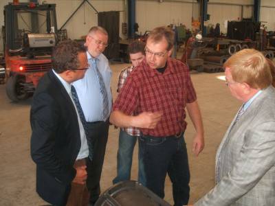 Reinhold Sendker MdB besucht die Firma Becklnne in Wadersloh.