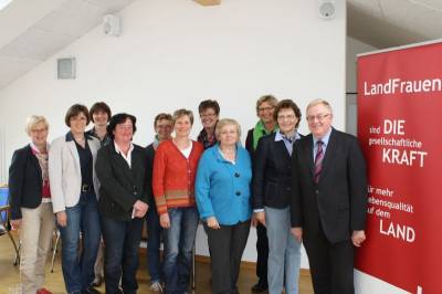 Reinhold Sendker nach dem Gesprch mit den Kreislandfrauen im Grnen Zentrum in Warendorf. - Reinhold Sendker nach dem Gespräch mit den Kreislandfrauen im Grünen Zentrum in Warendorf.