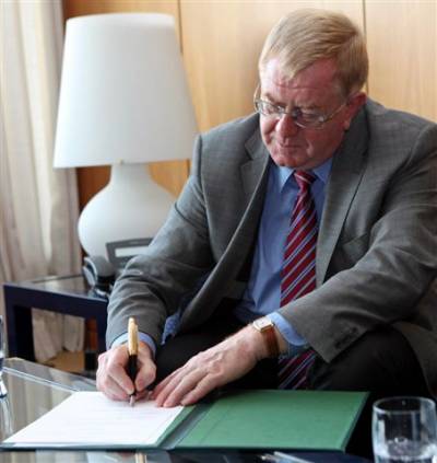 Reinhold Sendker MdB bei der Niederlegung seines Landtagsmandates in Dsseldorf.