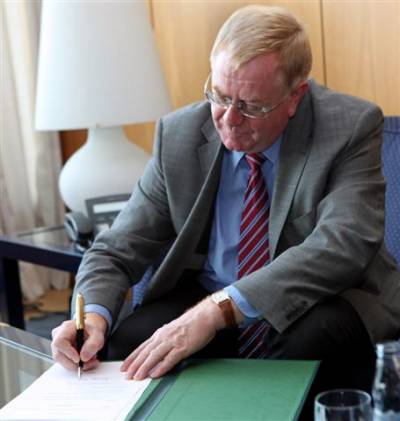 Reinhold Sendker MdB bei der Niederlegung seines Landtagsmandates in Dsseldorf.