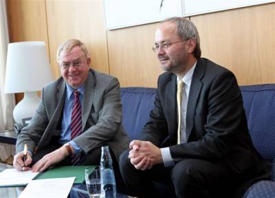 Reinhold Sendker MdB bei der Niederlegung seines Landtagsmandates in Dsseldorf.