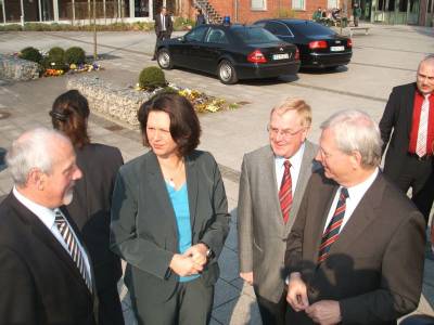 Besuch der Gartenbauschule Mnster-Wolbeck mit Ministerin Aigner, Eckhard Uhlenberg und Landwirtschaftsprsident Mllers.