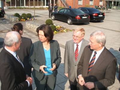 Besuch der Gartenbauschule Mnster-Wolbeck mit Ministerin Aigner, Eckhard Uhlenberg und Landwirtschaftsprsident Mllers.
