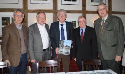 Franz-Ludwig Blmker (stv. Landrat), Jochen Walter (Brgermeister Warendorf), Heinrich Segbers (ehem. Leiter Regionalnetze DB Netz AG), Reinhold Sendker MdB, Alwin Wiggering (CDU-Ratsfraktion Warendorf)