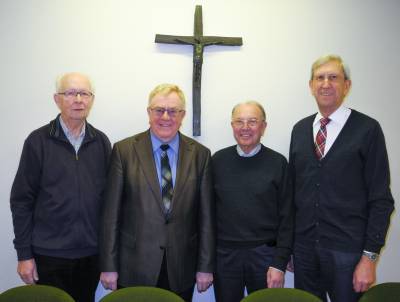 Franz Deppe, Reinhold Sendker MdB, Hermann Thiele, Gerd Pelkmann beim Neujahrsbesuch des heimischen Abgeordneten - Franz Deppe, Reinhold Sendker MdB, Hermann Thiele, Gerd Pelkmann beim Neujahrsbesuch des heimischen Abgeordneten