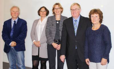 (v.l.) Manfred Hoffmann, Eva Grams, Heike Liebrecht, Reinhold Sendker MdB und Ursula Thielemann-Dyballa. - (v.l.) Manfred Hoffmann, Eva Grams, Heike Liebrecht, Reinhold Sendker MdB und Ursula Thielemann-Dyballa.