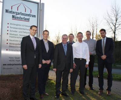 Reinhold Sendker besuchte mit Vertretern des Breitbandbros des Bundes das Wintergartenzentrum Mnsterland. - Reinhold Sendker besuchte mit Vertretern des Breitbandbüros des Bundes das Wintergartenzentrum Münsterland.