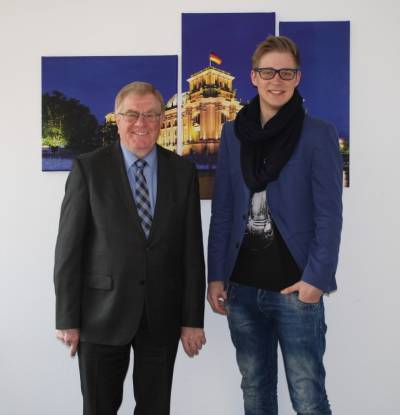 Reinhold Sendker im Gesprch mit Marco Gerkmann. - Reinhold Sendker im Gespräch mit Marco Gerkmann.