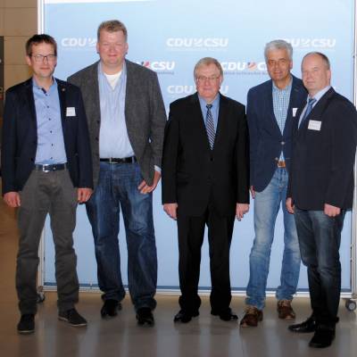 (v.l.) Christoph Tentrup, Bernd Degener (beide Ortsverband Vellern Neubeckum), Reinhold Sendker MdB, Hubert Raring (Ortsverband Vellern Neubeckum) und Josef Schumacher (Ortsverband Beckum) - (v.l.) Christoph Tentrup, Bernd Degener (beide Ortsverband Vellern Neubeckum), Reinhold Sendker MdB, Hubert Raring (Ortsverband Vellern Neubeckum) und Josef Schumacher (Ortsverband Beckum)