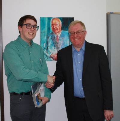 Reinhold Sendker MdB mit Robert Mccracken im Freckenhorster Wahlkreisbro. - Reinhold Sendker MdB mit Robert Mccracken im Freckenhorster Wahlkreisbüro.