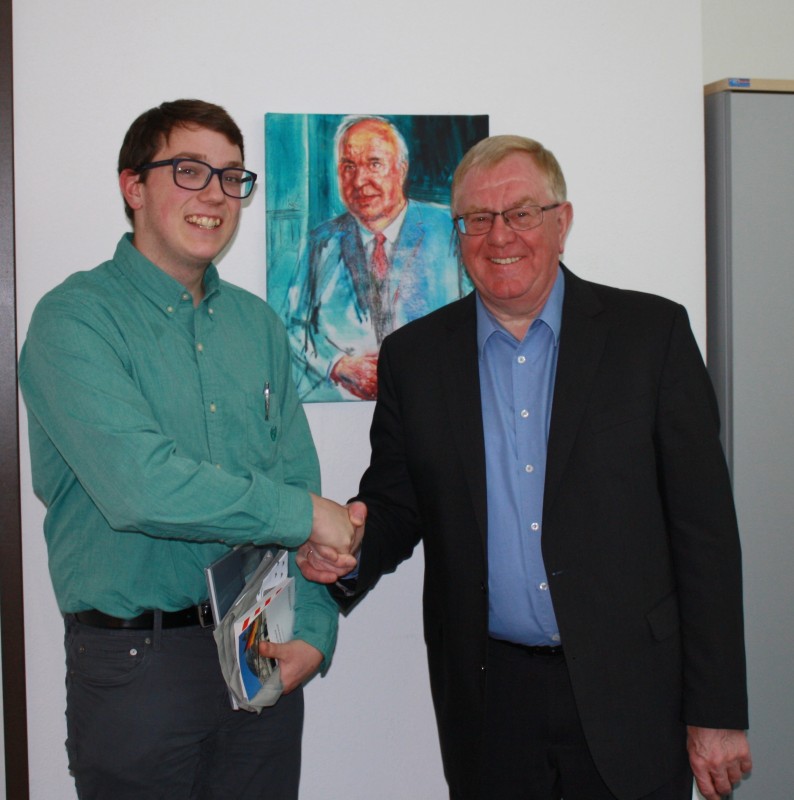 Reinhold Sendker MdB mit Robert Mccracken im Freckenhorster Wahlkreisbro.