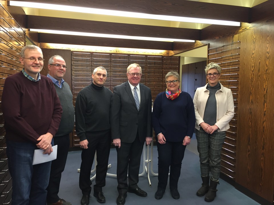 (v.l.): Detlev Thielbeer, Thomas Haddenhorst, Norbert Schrder, Reinhold Sendker MdB, Ulrike Woestpeter-Sendker und Claudia Rusche.