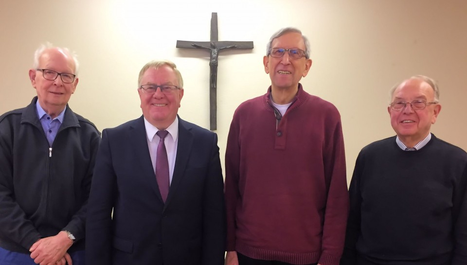 (v.l.) Franz Deppe (Sprecher), Reinhold Sendker MdB, Gerd Pelkmann und Hermann Thiele.