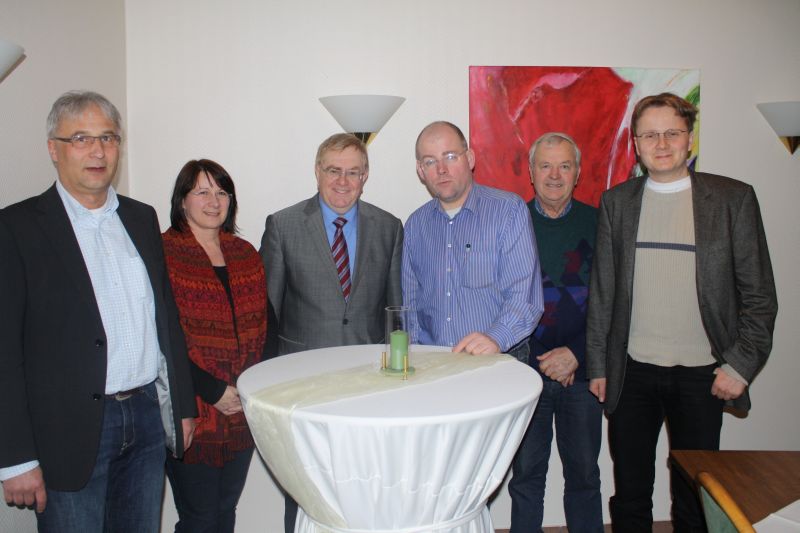 v.l.: Uwe Opitz, Sabine Ottenberg,Reinhold Sendker MdB, Martin Panke, Manfred Aschoff und Christian Prahl.