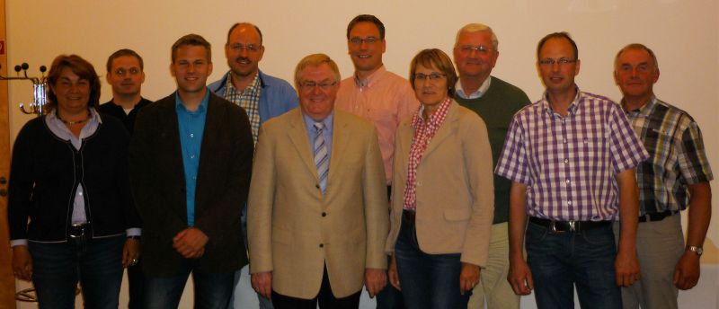 Reinhold Sendker mit den Vertretern des Kreisagrarausschusses.